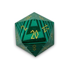 MALACHITE - BOULDER 30MM GEMSTONE DICE